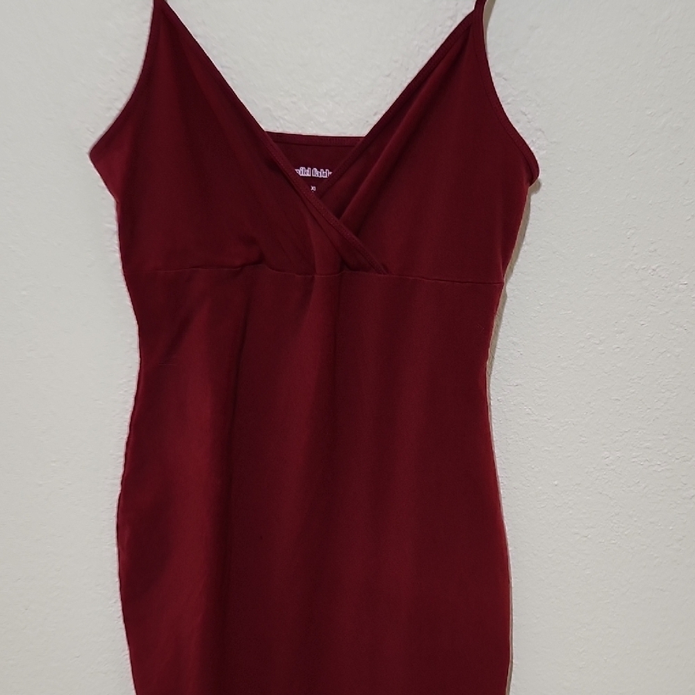 Wild Fable Red Ribbed Slip Dress - Picture 6 of 6